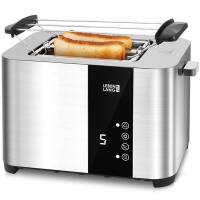 LEBENLANG Toaster aus Edelstahl mit Brötchenaufsatz