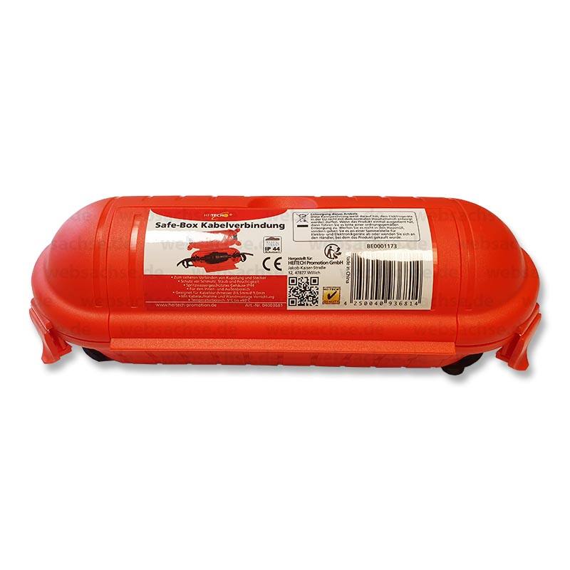 HEITECH Sicherheitsbox für Kabelverbindungen IP44 rot für Kabeldurchmesser D=6,5-9mm