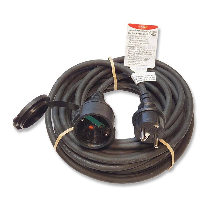 HEITECH Verlängerung Gummi Außenbereich 10m