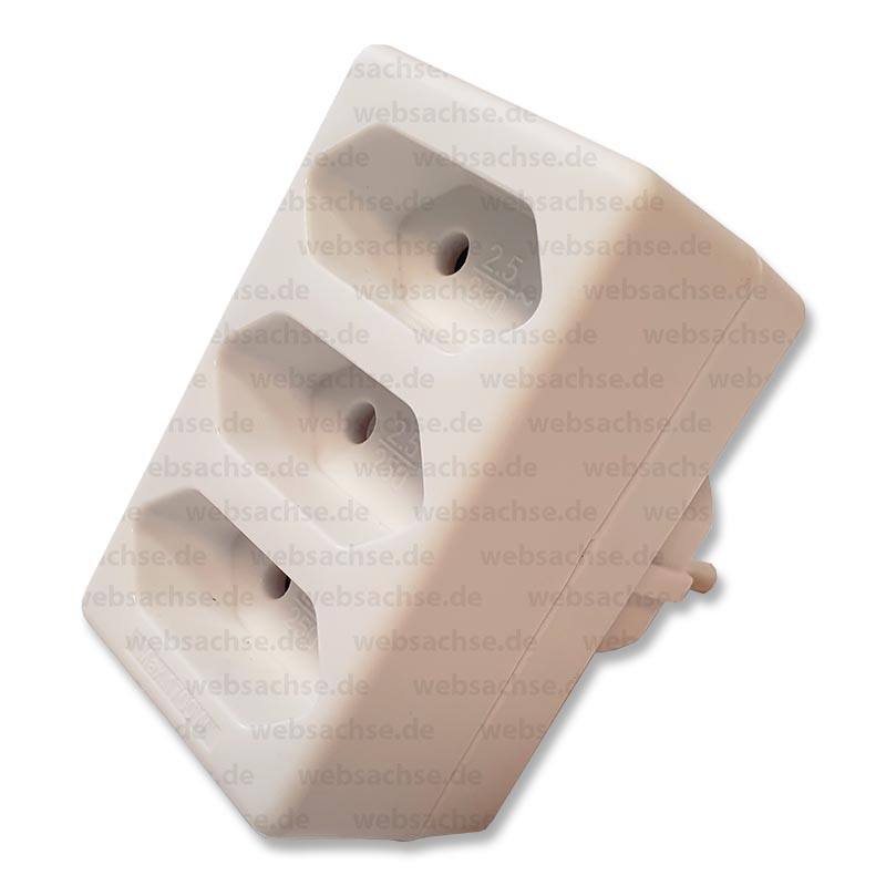 HEITECH Euro Zwischenstecker 3fach