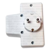 HEITECH Steckdosenadapter mit Schalter 3fach 1Schu/2Euro